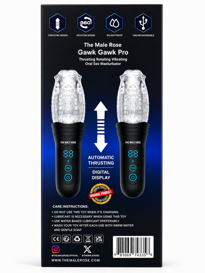 The Male Rose Pro - Thrusting Vibrating and Rotating Masturbator