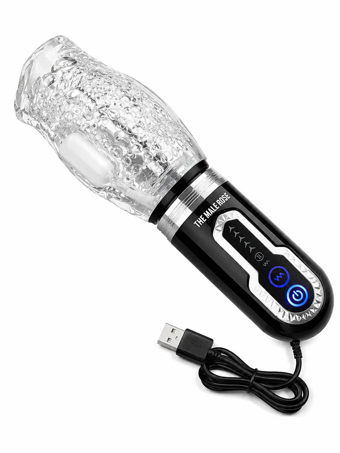 The Male Rose 3 - Thrusting Rotating Dual Vibrating Male Masturbator
