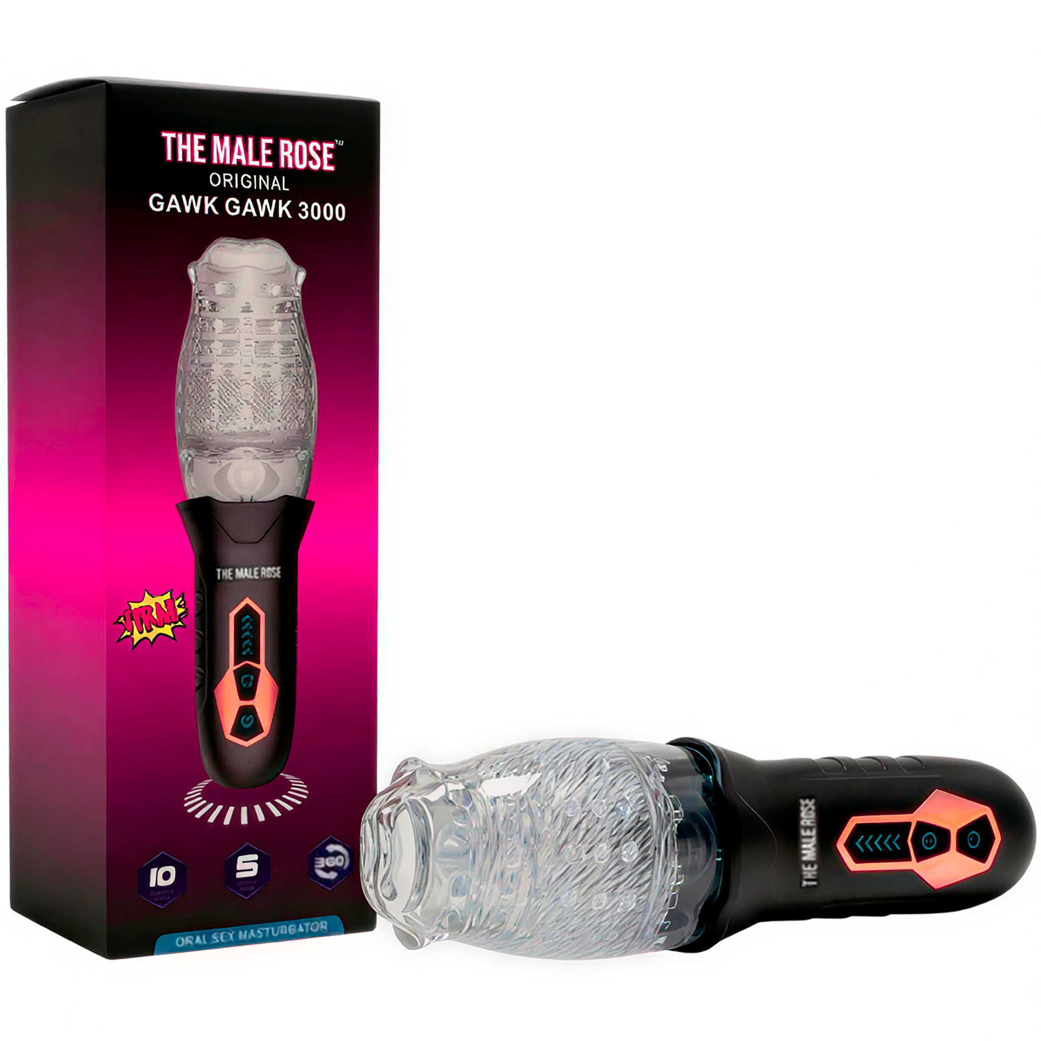 The Male Rose (Original) Gawk Gawk 3000 Vibrating Rotating Masturbator