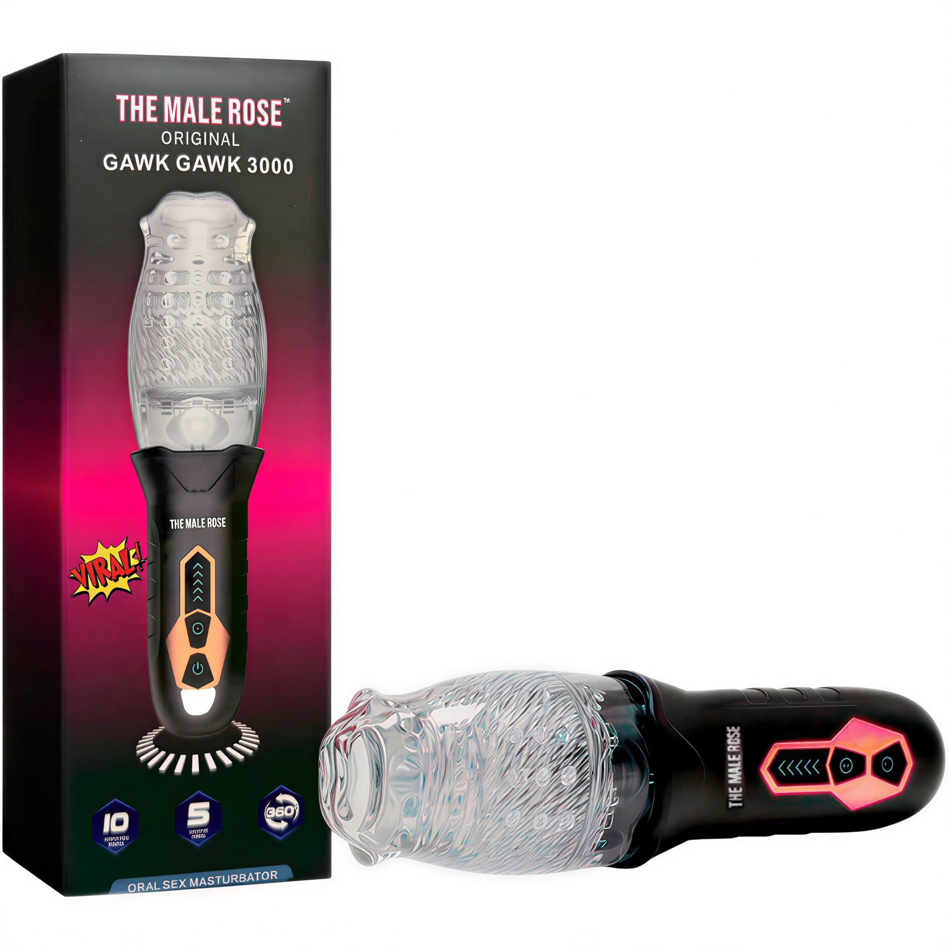 The Male Rose (Original) Gawk Gawk 3000 Vibrating Rotating Masturbator