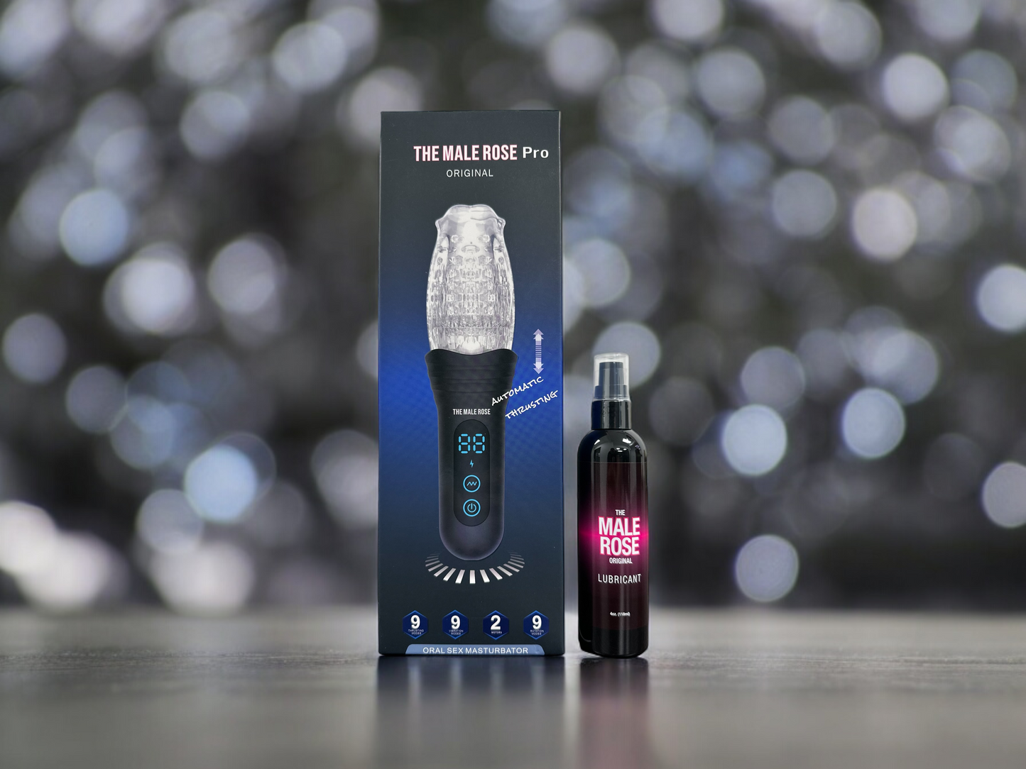 The Male Rose Pro - Thrusting Vibrating and Rotating Masturbator