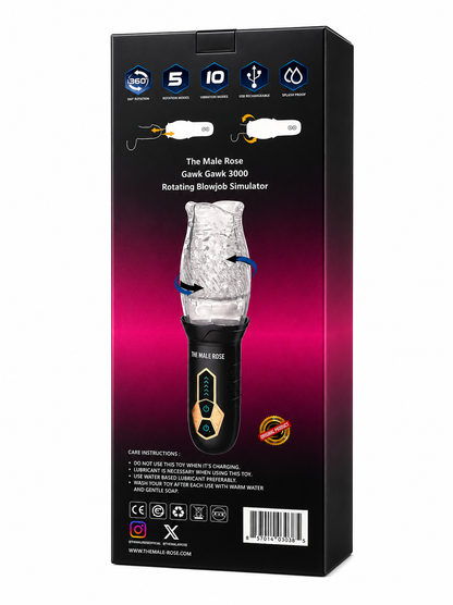 The Male Rose (Original) Gawk Gawk 3000 Vibrating Rotating Masturbator