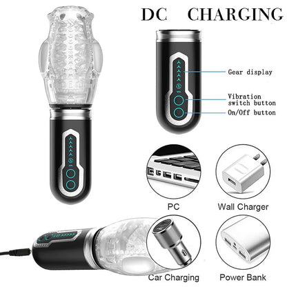 The Male Rose 3 - Thrusting Rotating Dual Vibrating Male Masturbator The Male Rose 3 - Thrusting Rotating Dual Vibrating Male Masturbator